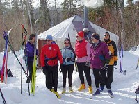 Boundary Country Trekking x-c skiers in northern MN enjoy some hot chocolate.
Credit: Roger Lohr