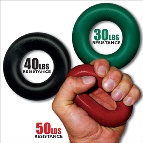 Three different bagels can help you strengthen your grip. Credit: GripProTrainer
