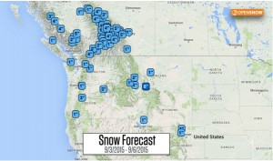 OpenSnow is forecasting snow in the Northwest. Credit: OpenSnow