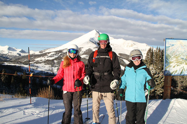 Heather, her son, and mom have a knock-out three-gen ski vacation at Big Sky. Credit: Greg Burke www.luxuryskitrips.com