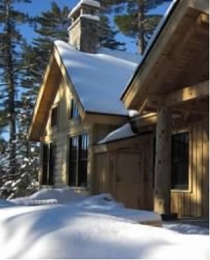 Gorman Chairback Lodge is a rustic winter retreat that appeals to your inner Thoreau. Credit: Steve Hines