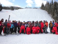 Over The Hill Gang poses on Copper Mountain.  Not exactly a club, OHG is open to anyone 50+ and has spread around the globe.
Credit: Copper Mt.