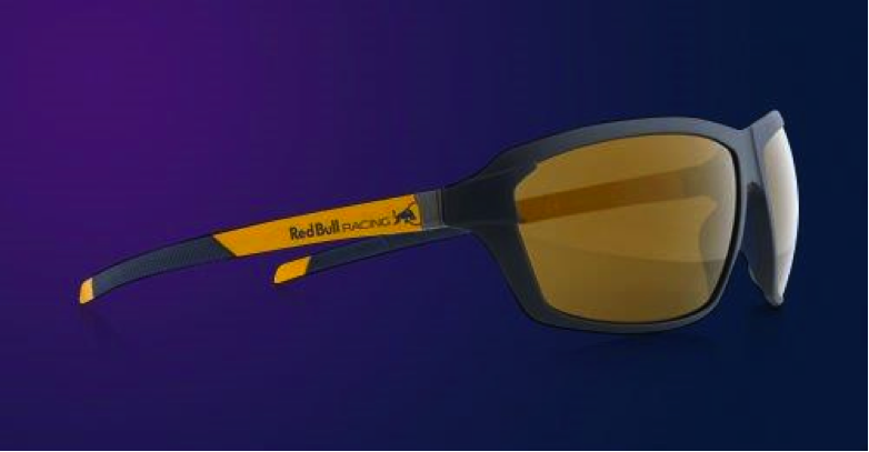 Sunglasses from Red Bull Racing uses high tech material for toughness and style. Credit: Red Bull Racing