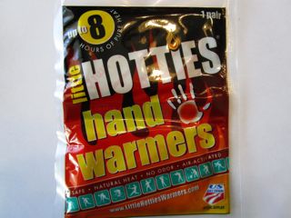 Little Hotties® hand warmers. Remove pair from package and shake.