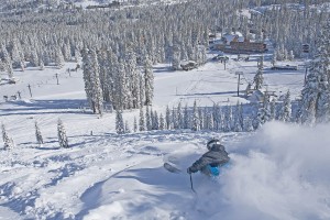 Pow-ing down to the Sugar Bowl village. Always lots of snow for playing. Credit: Sugar Bowl