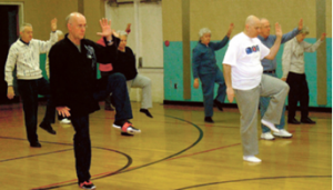 TaiChi is continuous, slow motion of gentle stretching and breathing practiced by thousands around the world. Credit: Tommy Kirschoff