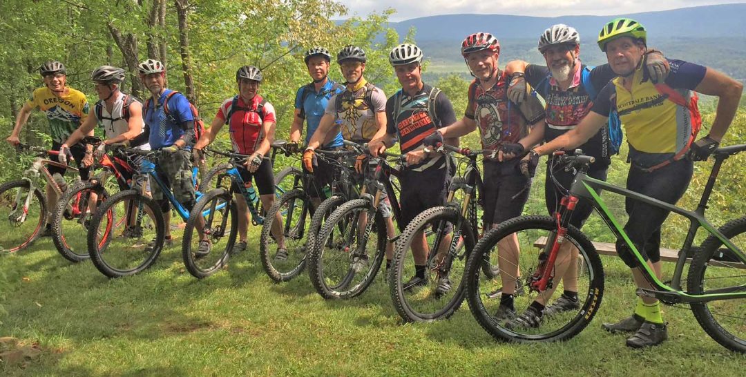 Senior cyclists made the trip to the rock-strewn trails of West Virginia and found "Black Diamond" biking. Credit: Pat McCloskey