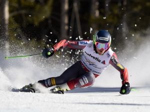 Note arms elevated and away from the body, a key to stability and balance. That's Ted Ligety, by the way.