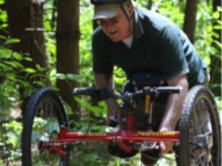 Adaptive bikes make it possible to get to the top of the trail. Each one is handmade.