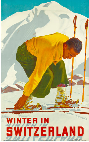 Vintage ski posters on your wall increasing in value