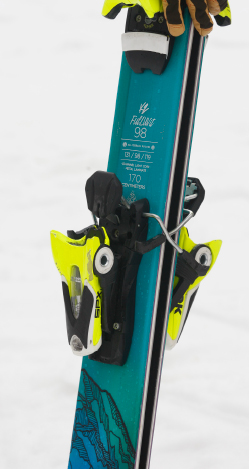 skis with bindings